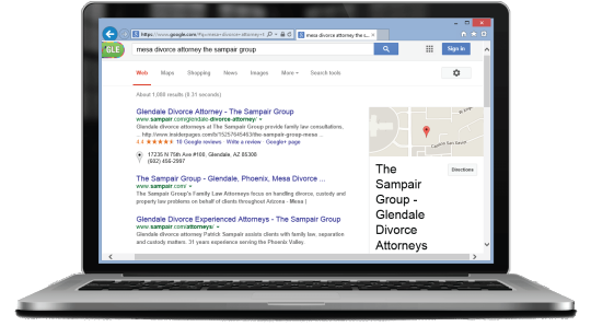 google mesa divorce attorney with Search Box Optimization